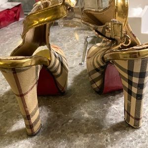 Burberry Block Peeptoe Heel